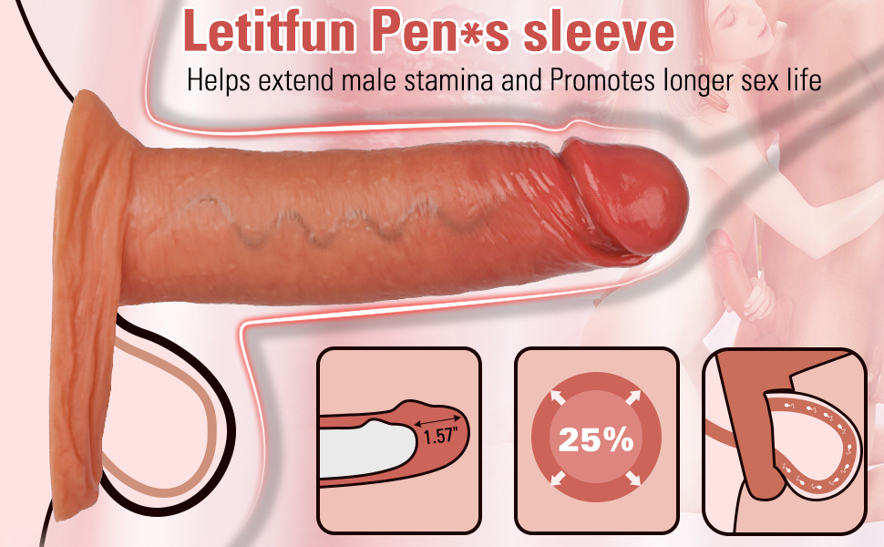 Buy 1.5 Extender Liquid Silicone Penis Sleeve in India