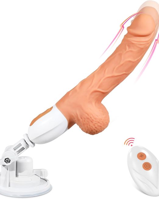Buy 10 Vibrating Realistic Thrusting Dildo Sex Machine in India