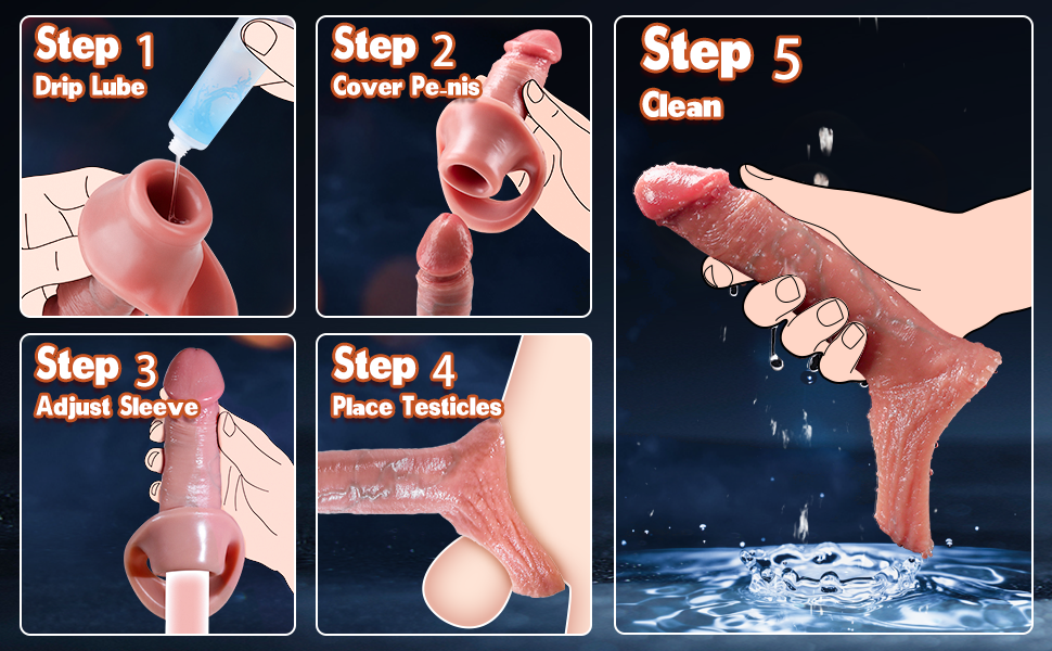 Buy 2.6'' Extender Realistic Silicone Penis Sleeve in India