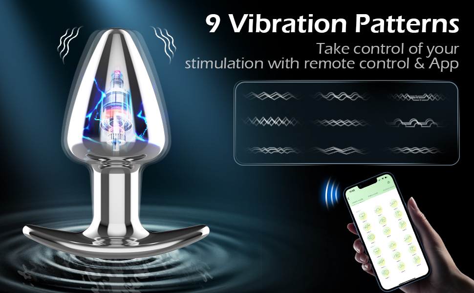 Buy 9 Modes Vibrating App Control Butt Plug in India