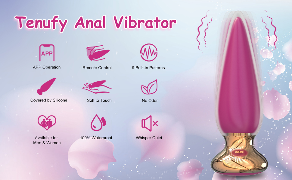 Buy 9 Vibrating App Remote Control Butt Plug in India